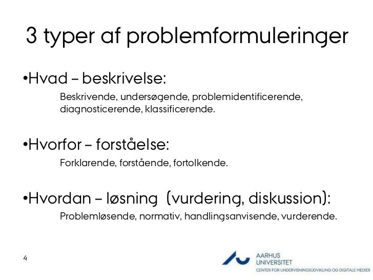 eksempel på problemformulering eksempel på problemformulering